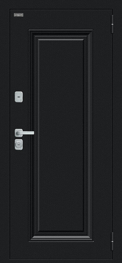 Дверь Thermo Флэш МФ/BChrome Букле черное/Wenge Melinga BR6216