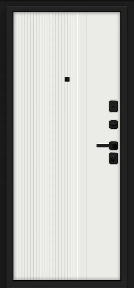 Товар Дверь Optim Z-2 Вертикаль Муар черный-Грецкий Орех/Белый BR6178